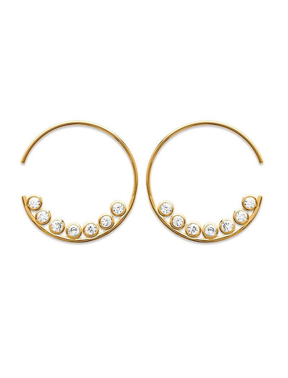 BOUCLES d'orilles  Plaqué or - ZIRCONIA