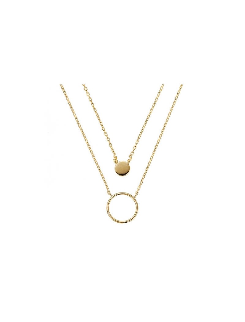 COLLIER Plaqué or - 40 - 2 RANGS