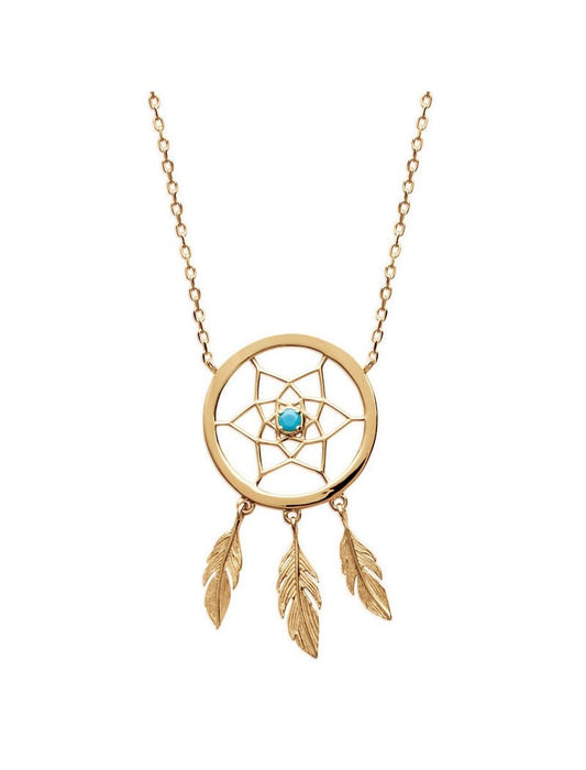 COLLIER Plaqué or - 40+2+3 - S. TURQUOISE - ATTRAPE REVES