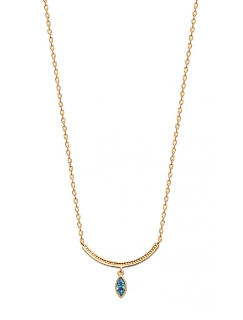 COLLIER Plaqué or - 40+3+2 - S. TURQUOISE