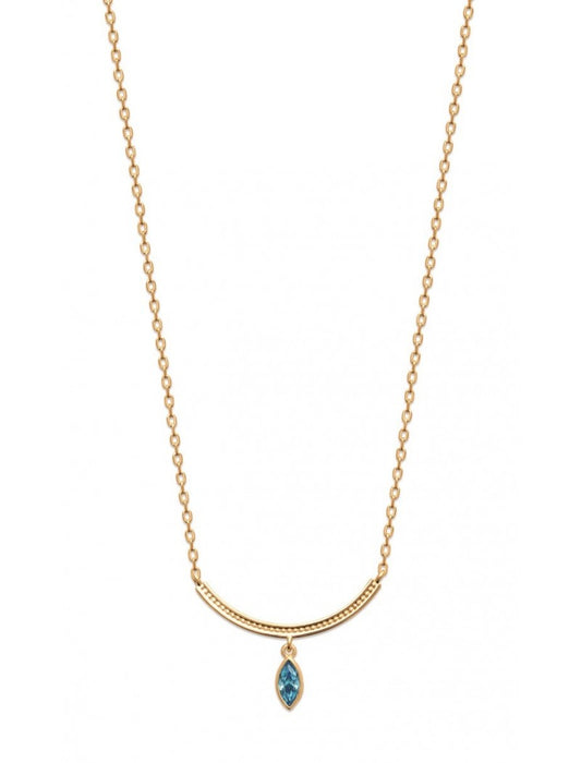 COLLIER Plaqué or - 40+3+2 - S. TURQUOISE