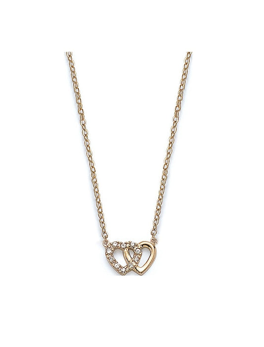 COLLIER Plaqué or - 40+2 - ZIRCONIA - COEUR
