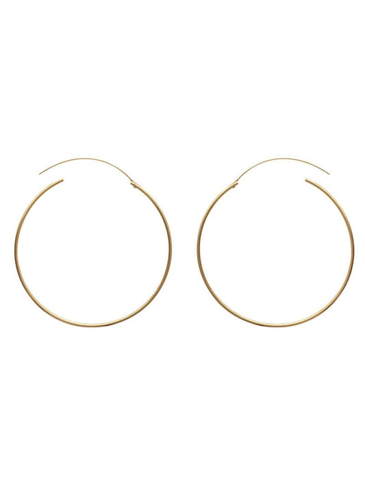 CREOLES Plaqué or - 80 MM