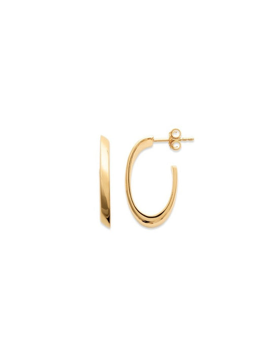 DEMI-CREOLES Plaqué or - OVAL