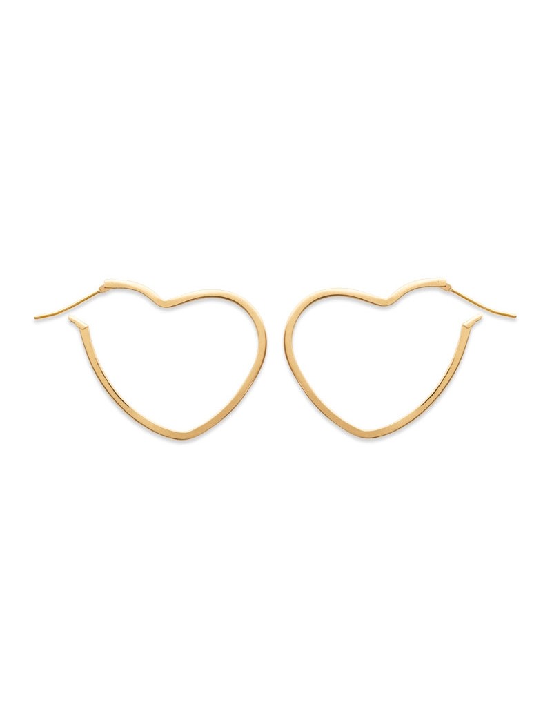 CREOLES Plaqué or - COEUR