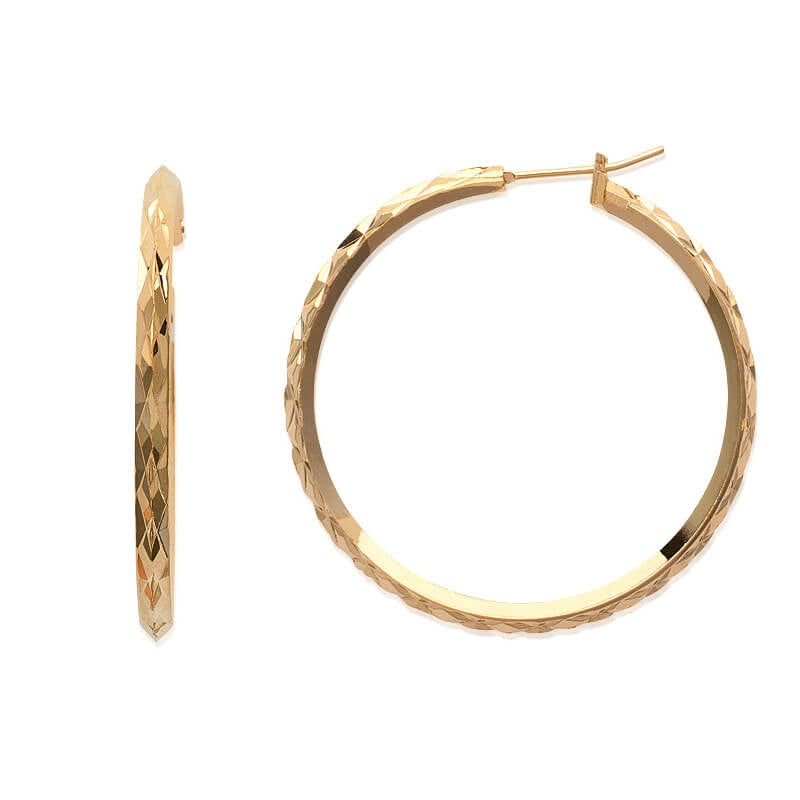 CREOLES Plaqué or - 40 MM