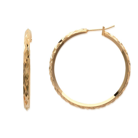 CREOLES Plaqué or - 40 MM