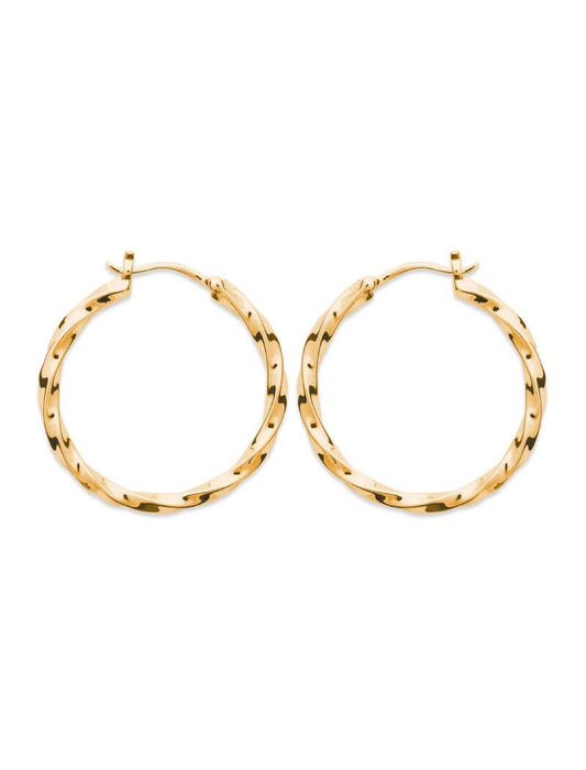 CREOLES Plaqué or - 28 MM