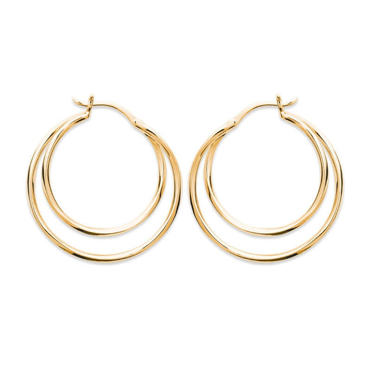 CREOLES  Plaqué or - 29 MM