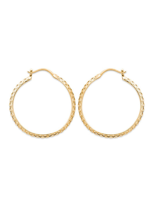 CREOLES Plaqué or - 28 MM