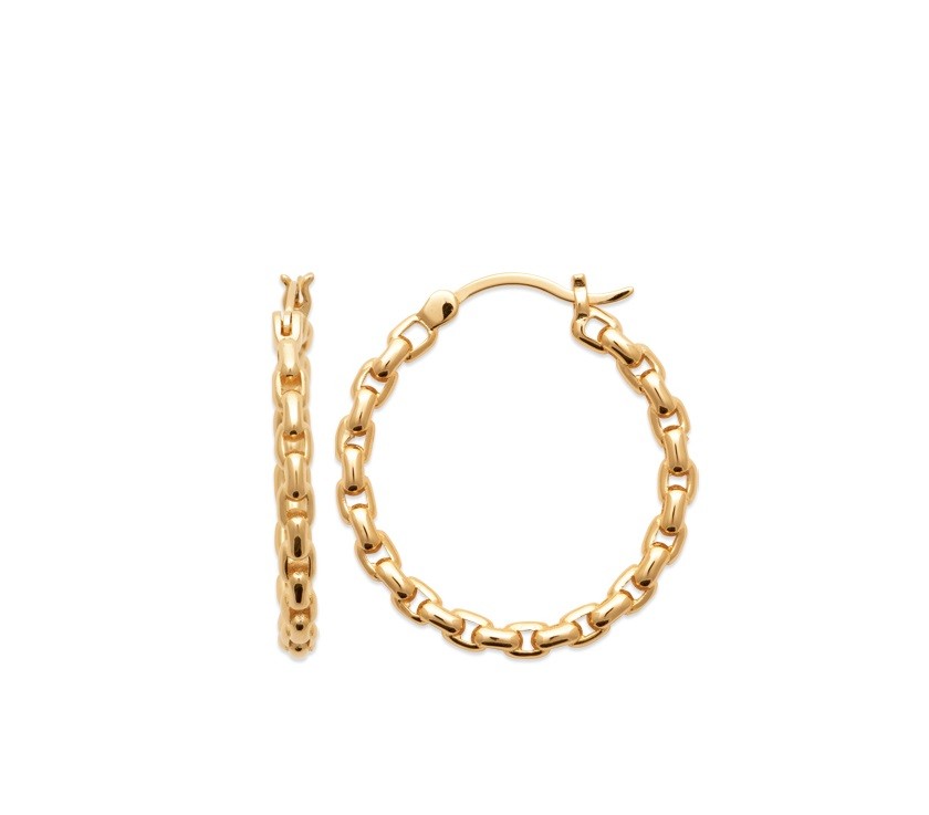 CREOLES Plaqué or  - 28 MM