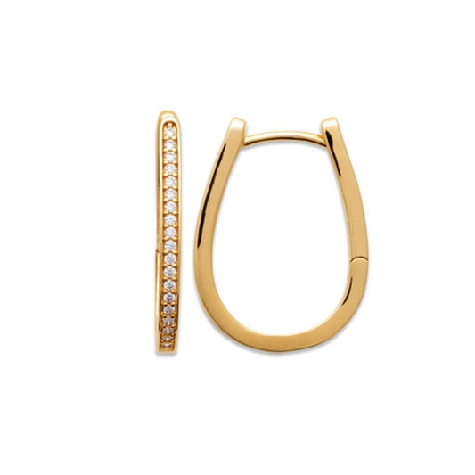 CREOLES Plaqué or - ZIRCONIA