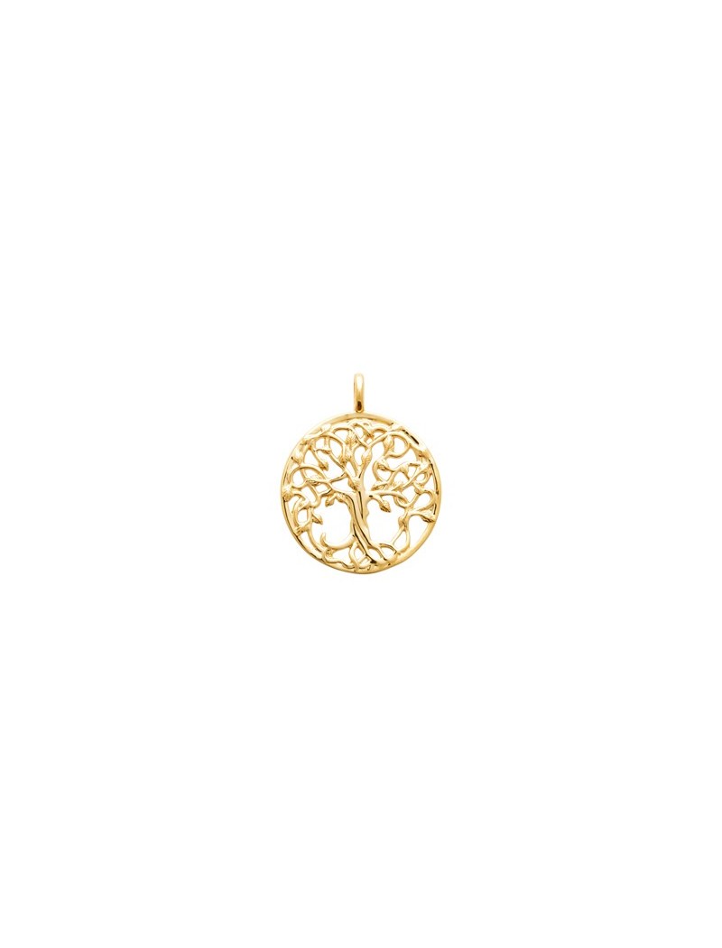 PENDENTIF PLAQUE OR - ARBRE DE VIE