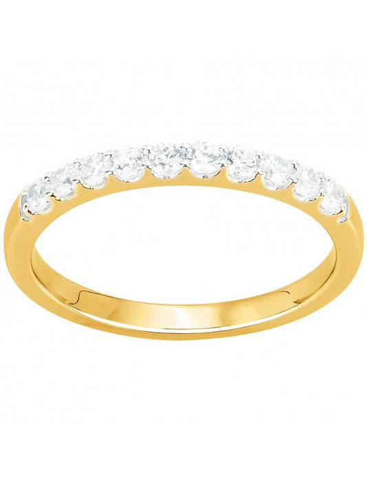 BAGUE PLAQUE OR - ZIRCONIA