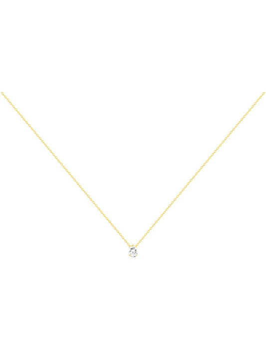 COLLIER PLAQUE OR - ZIRCONIA