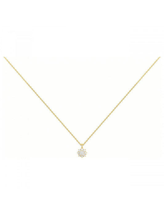 COLLIER PLAQUE OR - ZIRCONIA