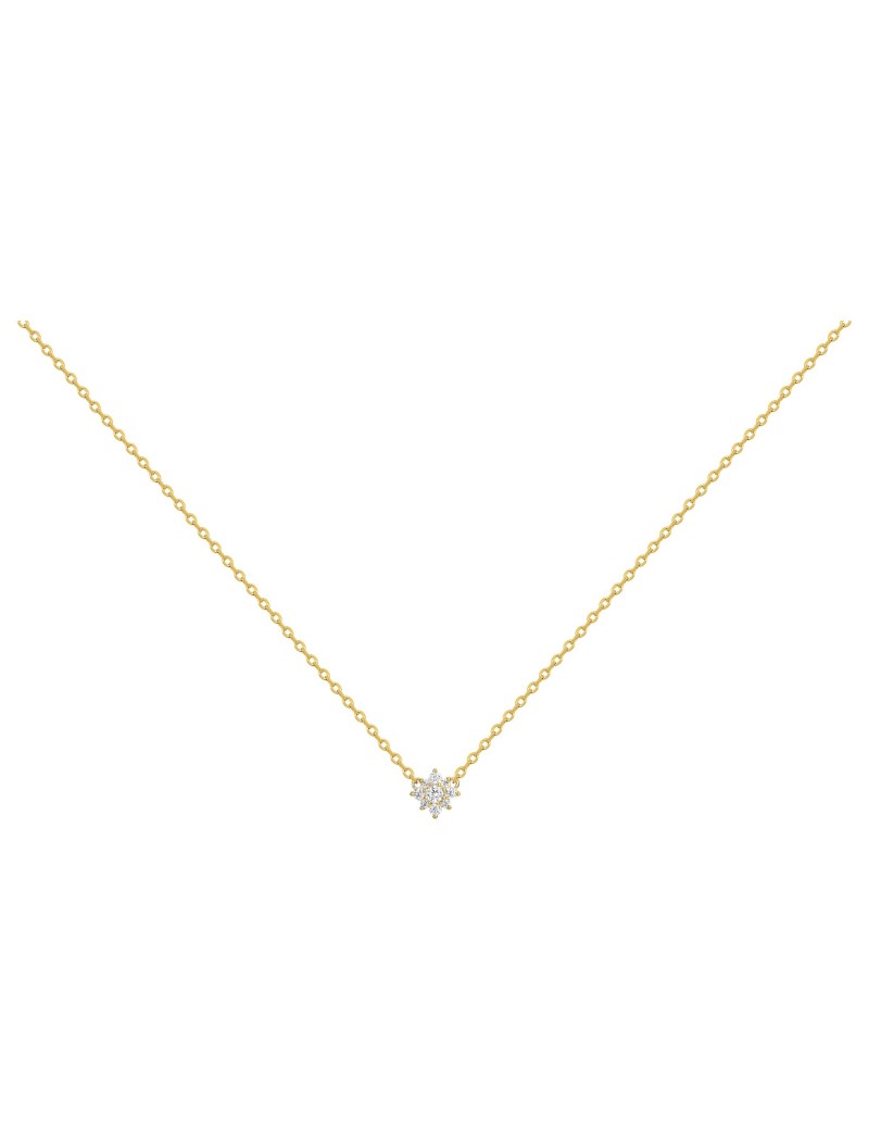 COLLIER PLAQUE OR - ZIRCONIA