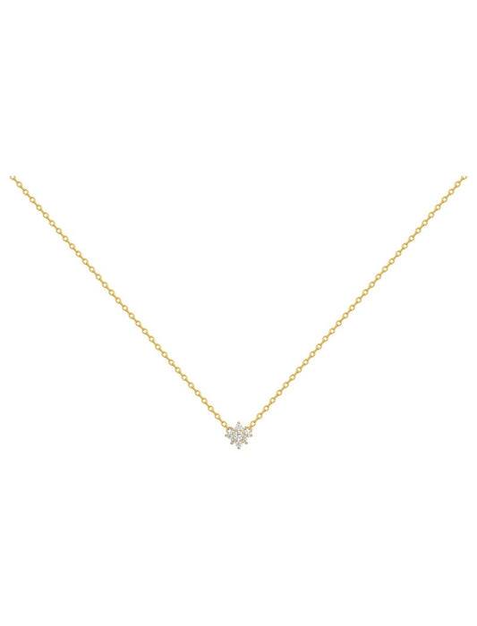 COLLIER PLAQUE OR - ZIRCONIA