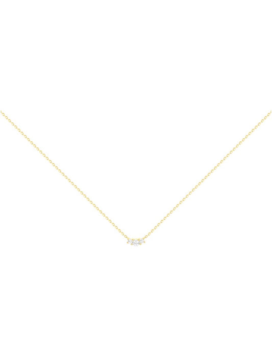 COLLIER PLAQUE OR - ZIRCONIA