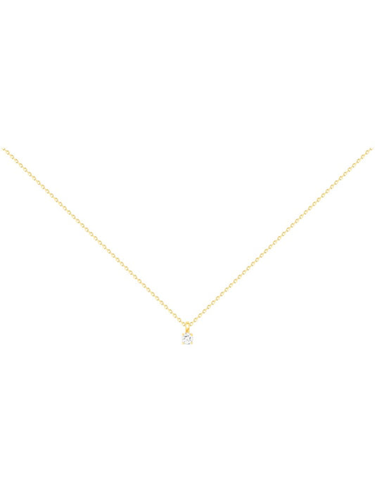 COLLIER PLAQUE OR - ZIRCONIA