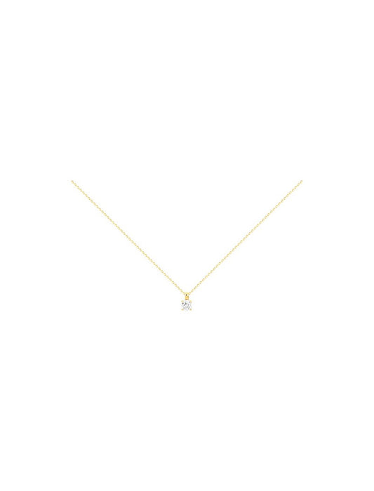 COLLIER PLAQUE OR - ZIRCONIA