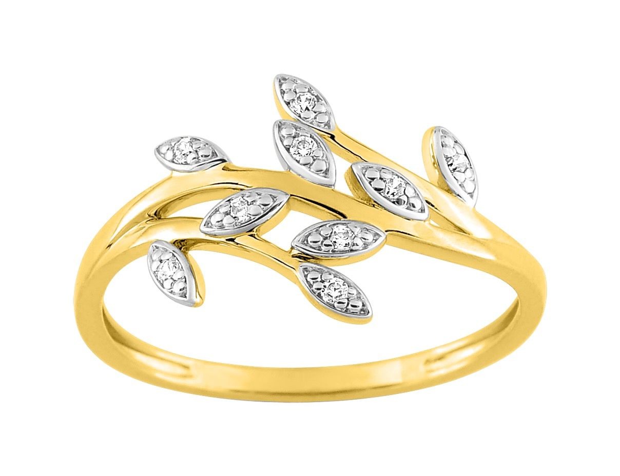 BAGUE Plaqué or - BICOLor - ZIRCONIA