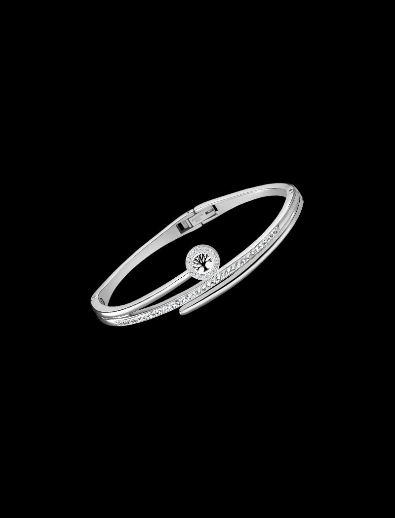 BRACELET COEUR STYLE LOTUS  ACIER INOXYDABLE L, FEMME