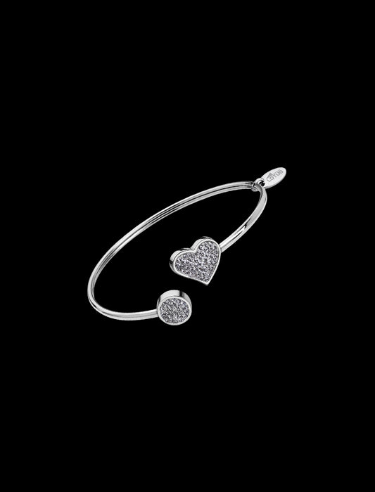 BRACELET COEUR BLISS STYLE LOTUS  ACIER, FEMME