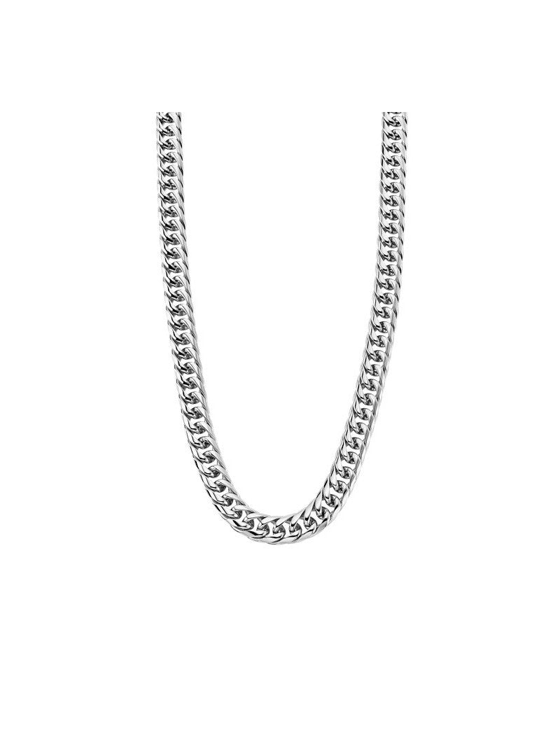 COLLIER HOMME STYLE LOTUS EN ACIER NOIR , HOMME