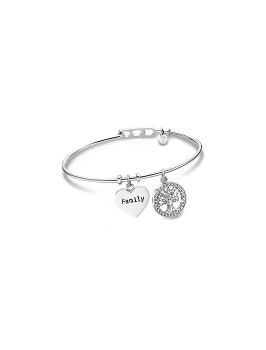 BRACELET COEUR STYLE LOTUS  ACIER INOXYDABLE L, FEMME
