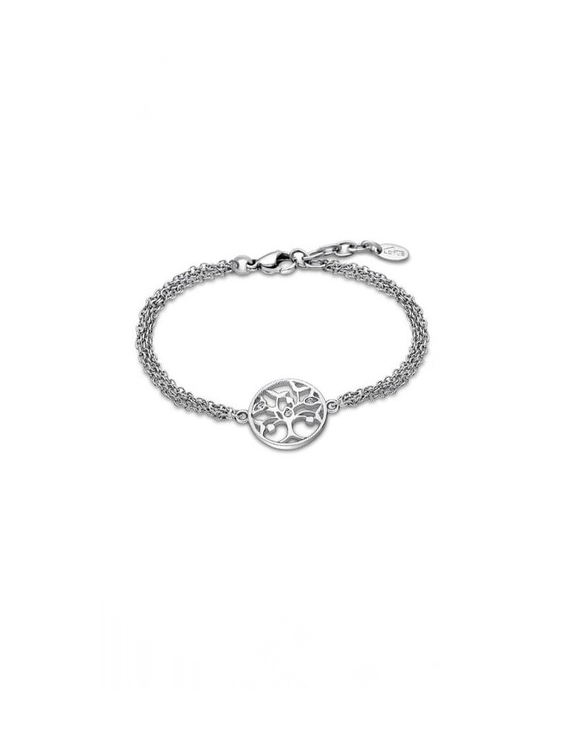 BRACELET ARBRE DE VIE STYLE LOTUS ARC-EN-CIEL  ACIER, FEMME