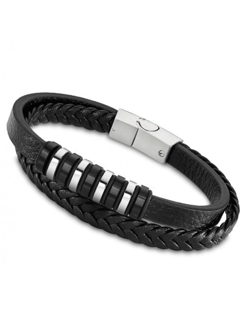 BRACELET STYLE LOTUS  ACIER INOXYDABLE L, HOMME