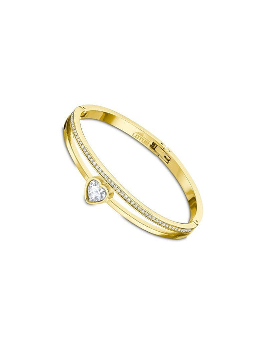 BRACELET COEUR BLISS STYLE LOTUS  ACIER, FEMME