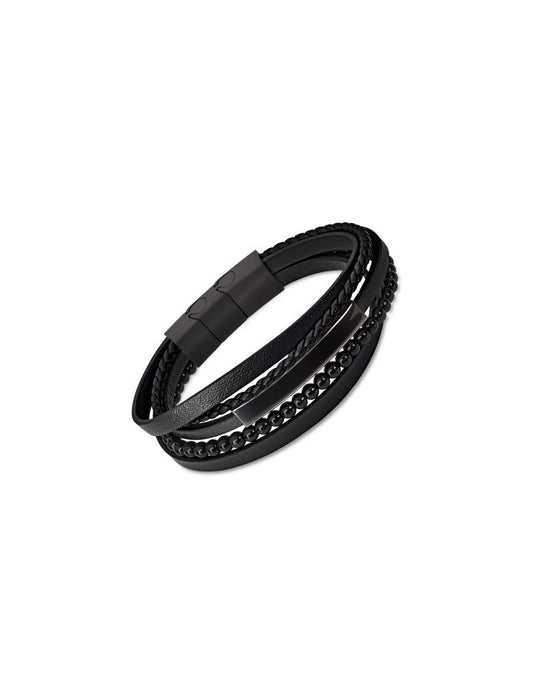 BRACELET STYLE LOTUS  CUIR, HOMME
