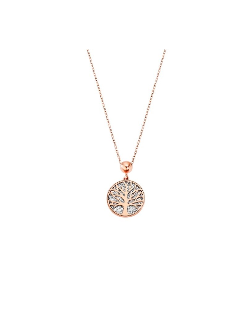 COLLIER ARBRE DE VIE STYLE LOTUS  ACIER, FEMME