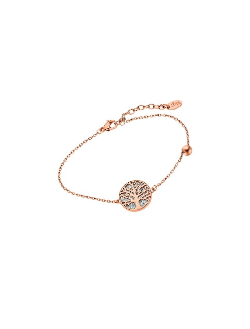 BRACELET ARBRE DE VIE STYLE LOTUS  ACIER, FEMME
