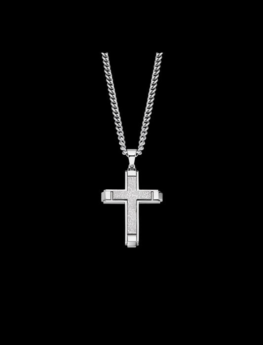 COLLIER STYLE LOTUS  ACIER, HOMME