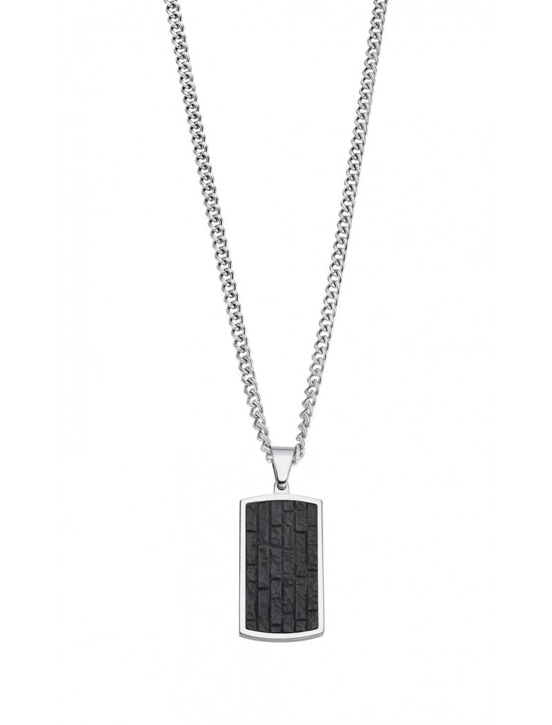 COLLIER STYLE LOTUS  ACIER INOXYDABLE L, HOMME