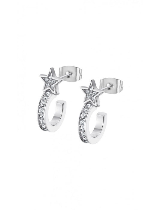 BOUCLES D'OREILLES FEMME URBAINE STYLE LOTUS  ACIER INOXYDABLE L, FEMME