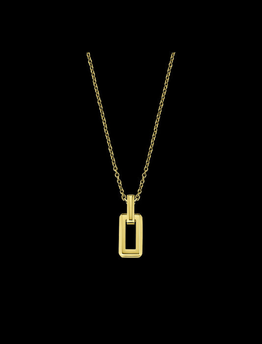 COLLIER GÉOMÉTRIQUE LOTUS STYLE URBAN WOMAN  ACIER INOXYDABLE, FEMME