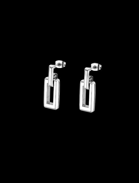 BOUCLES-DOREILLES LOTUS STYLE  ACIER INOXYDABLE, FEMME