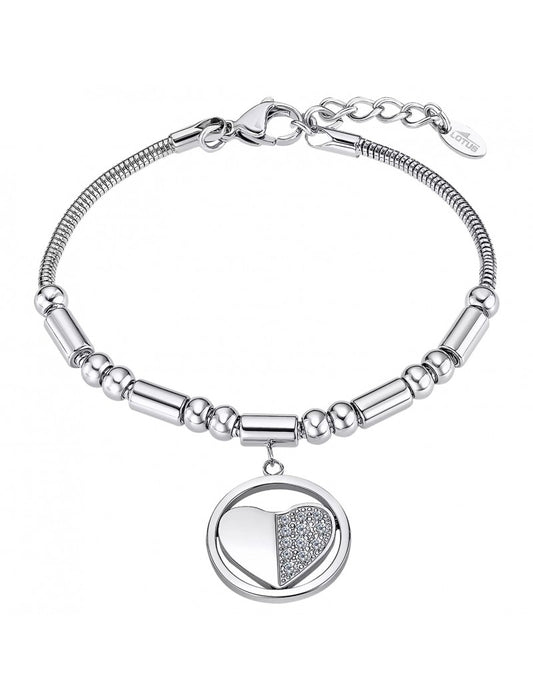BRACELET COEUR ACIER INOXYDABLE, FEMME