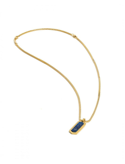COLLIER GEMINI - ACIER JAUNE - 45+10 CM